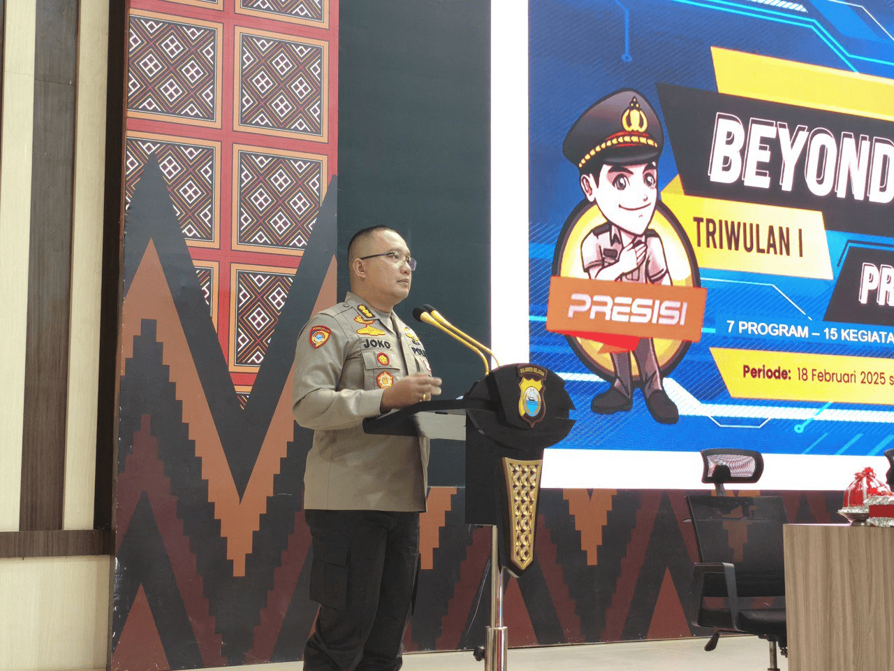 Kombes Pol. Joko Tutukonoto Menghadiri Gelar Operasional Triwulan I Polda Sulsel Tahun 2025