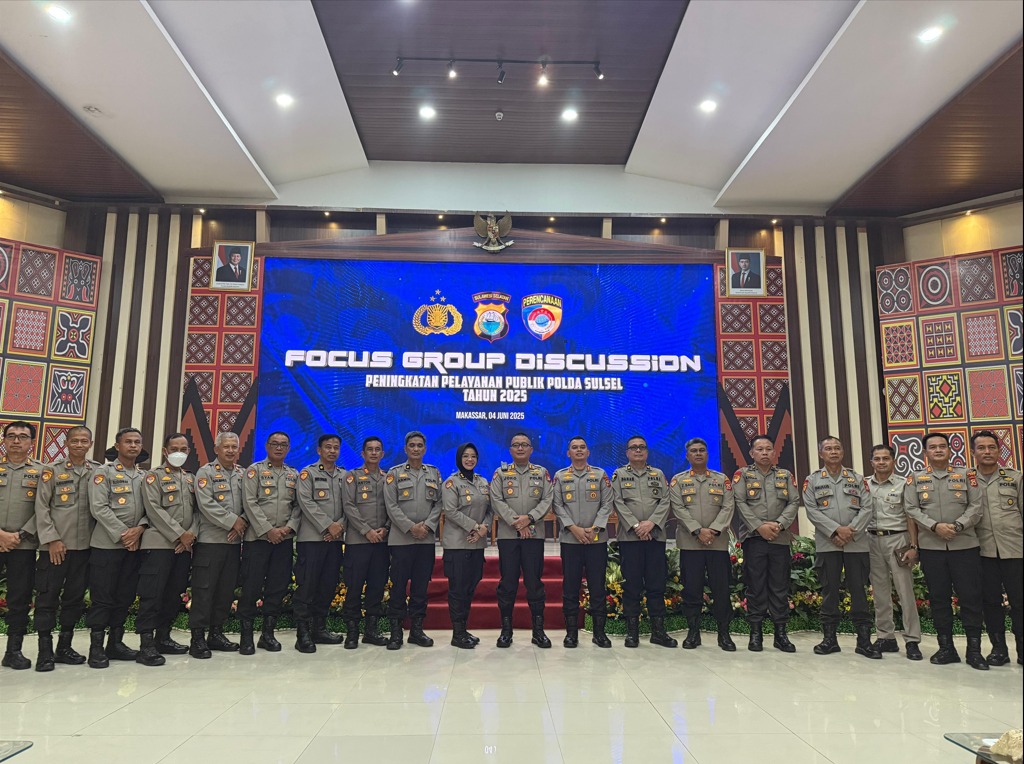 Rorena Polda Sulsel Selenggarakan Focus Group Discussion Bertema "Peningkatan Pelayanan Publik Polda Sulsel Tahun 2025